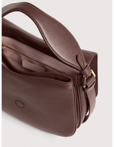 Borsa a mano in pelle con micro grana Coccinelle Mavery Medium – Berry - foto 3