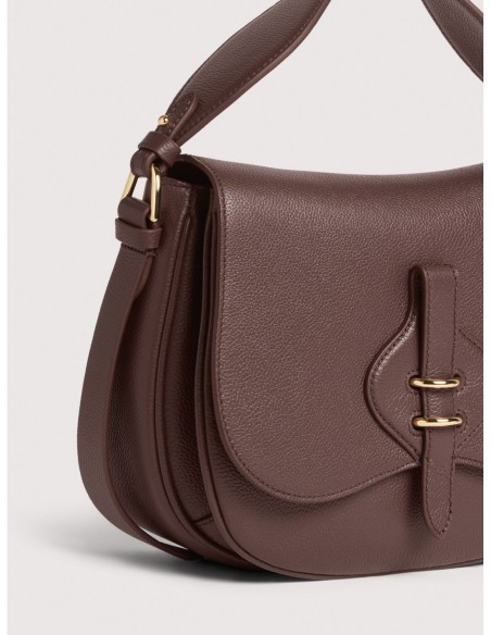 Borsa a mano in pelle con micro grana Coccinelle Mavery Medium – Berry - foto 4