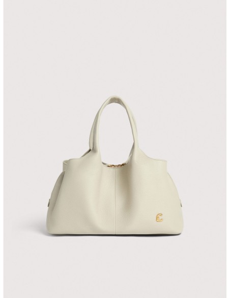 Borsa a mano in pelle con grana Coccinelle Nell Medium – Eucalipto - foto 1