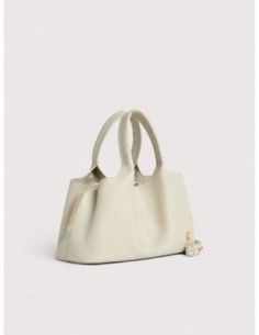 Borsa a mano in pelle con grana Coccinelle Nell Medium – Eucalipto - foto 1 2