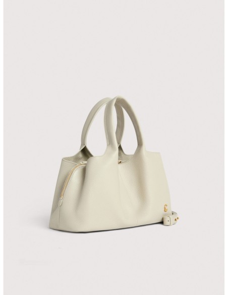Borsa a mano in pelle con grana Coccinelle Nell Medium – Eucalipto - foto 2