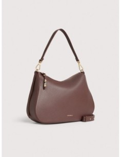 Borsa hobo in pelle con grana Coccinelle Nory Medium – Berry - foto 1 2