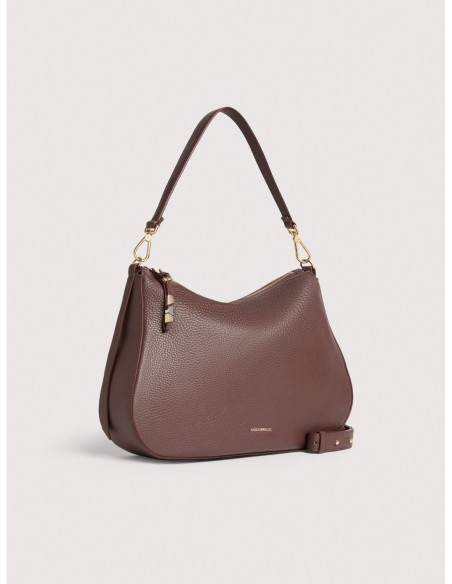Borsa hobo in pelle con grana Coccinelle Nory Medium – Berry - foto 2