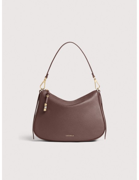 Borsa hobo in pelle con grana Coccinelle Nory Small – Berry - foto 1
