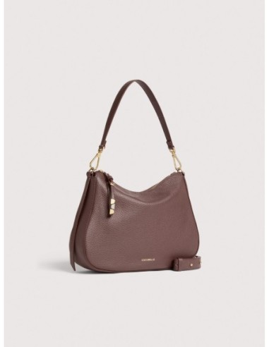 Borsa hobo in pelle con grana Coccinelle Nory Small – Berry - foto 2