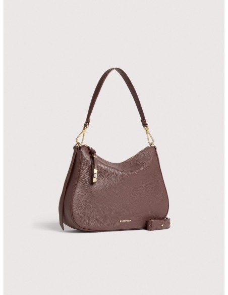 Borsa hobo in pelle con grana Coccinelle Nory Small – Berry - foto 2