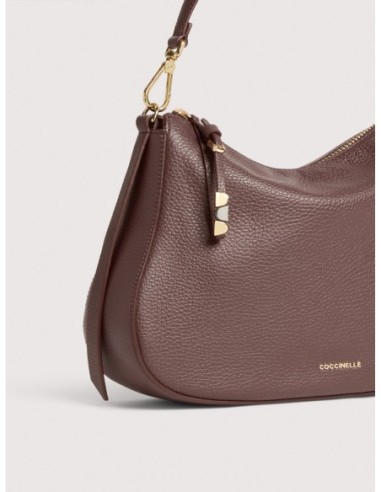 Borsa hobo in pelle con grana Coccinelle Nory Small – Berry - foto 4