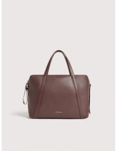 Borsa a mano in pelle con grana Coccinelle Nory Medium – Berry - foto 1
