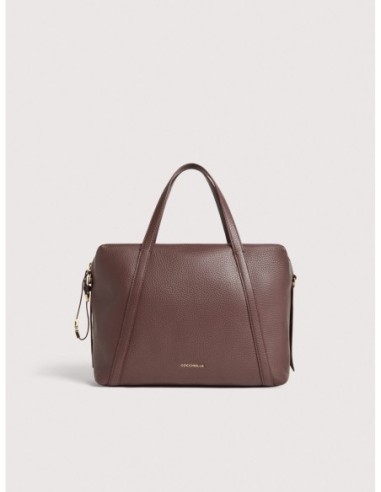 Borsa a mano in pelle con grana Coccinelle Nory Medium – Berry - foto 1
