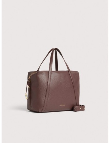 Borsa a mano in pelle con grana Coccinelle Nory Medium – Berry - foto 2