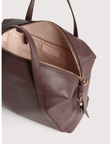 Borsa a mano in pelle con grana Coccinelle Nory Medium – Berry - foto 3