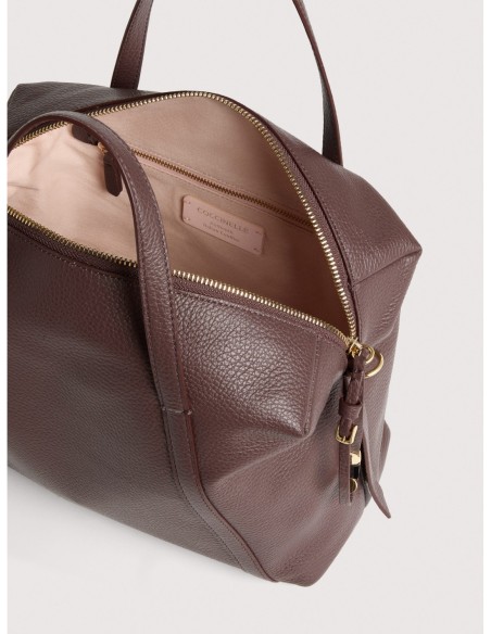 Borsa a mano in pelle con grana Coccinelle Nory Medium – Berry - foto 3