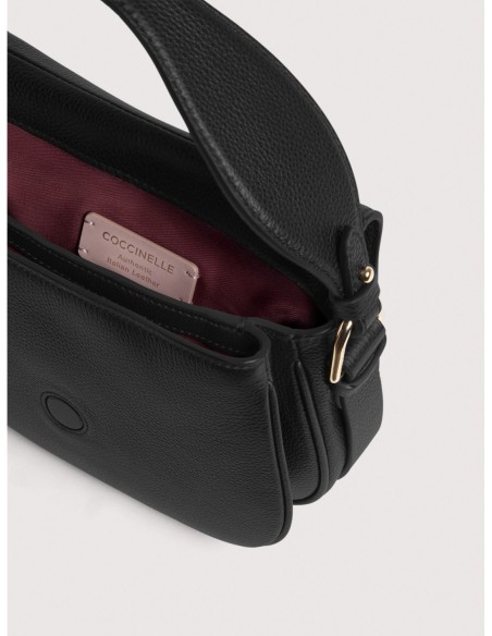 Borsa a mano in pelle con micro grana Coccinelle Mavery Small – Noir - foto 3
