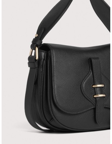 Borsa a mano in pelle con micro grana Coccinelle Mavery Small – Noir - foto 4