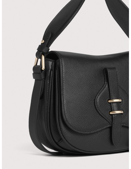 Borsa a mano in pelle con micro grana Coccinelle Mavery Small – Noir - foto 4
