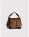 Borsa a mano in tessuto cerato e pelle Coccinelle Mavery Medium – Fango/Cognac Borsa a mano in tessuto cerato e pelle Coccinelle Mavery Medium – Fango/Cognac
