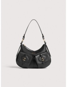 Borsa a spalla in pelle con grana Coccinelle Mavery Pocket Small – Noir - foto 1