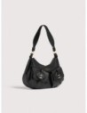 Borsa a spalla in pelle con grana Coccinelle Mavery Pocket Small – Noir