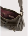 Borsa a spalla in pelle con grana Coccinelle Mavery Pocket Small – Fango