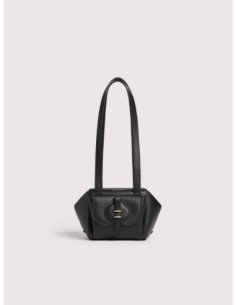 Borsa a spalla compatta in pelle con grana Coccinelle Mavery Pocket Small – Noir - foto 1