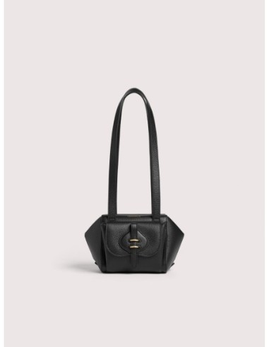 Borsa a spalla compatta in pelle con grana Coccinelle Mavery Pocket Small – Noir - foto 1