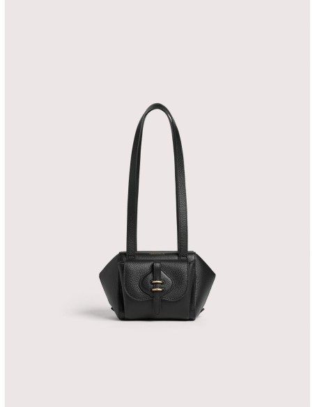 Borsa a spalla compatta in pelle con grana Coccinelle Mavery Pocket Small – Noir - foto 1