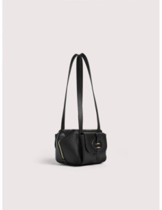 Borsa a spalla compatta in pelle con grana Coccinelle Mavery Pocket Small – Noir - foto 1 2
