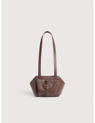 Borsa a spalla compatta in pelle con grana Coccinelle Mavery Pocket Small – Berry - foto 1