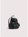 Zaino in pelle con grana Coccinelle Mavery Pocket Medium – Noir