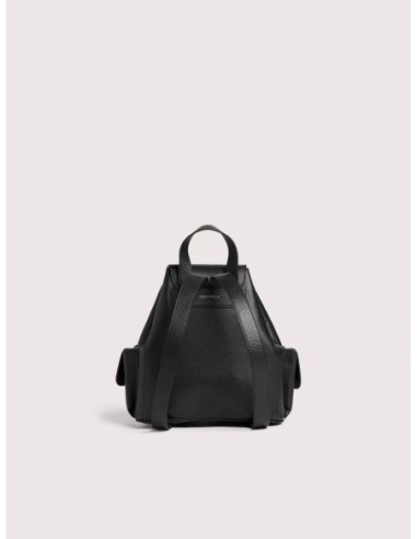 Zaino in pelle con grana Coccinelle Mavery Pocket Medium – Noir - foto 3