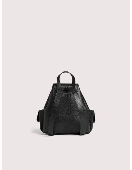 Zaino in pelle con grana Coccinelle Mavery Pocket Medium – Noir - foto 3