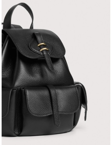 Zaino in pelle con grana Coccinelle Mavery Pocket Medium – Noir - foto 5