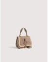 Minibag in camoscio ed ecopelliccia Coccinelle Mavery Mini – Warm Taupe