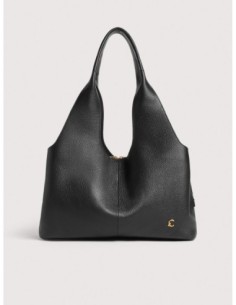 Borsa shopping in pelle con grana Coccinelle Nell Large – Noir - foto 1