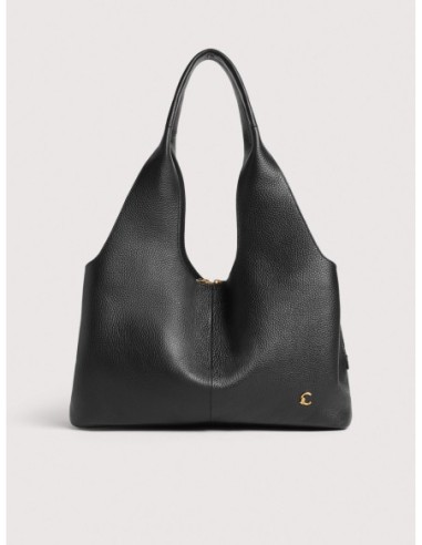 Borsa shopping in pelle con grana Coccinelle Nell Large – Noir - foto 1