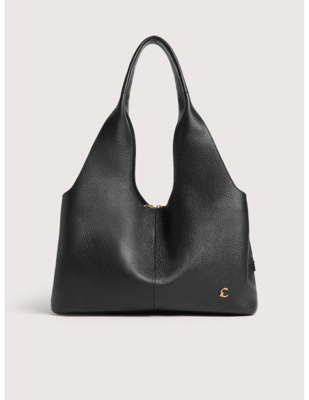 Borsa shopping in pelle con grana Coccinelle Nell Large – Noir - foto 1