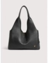 Borsa shopping in pelle con grana Coccinelle Nell Large – Noir