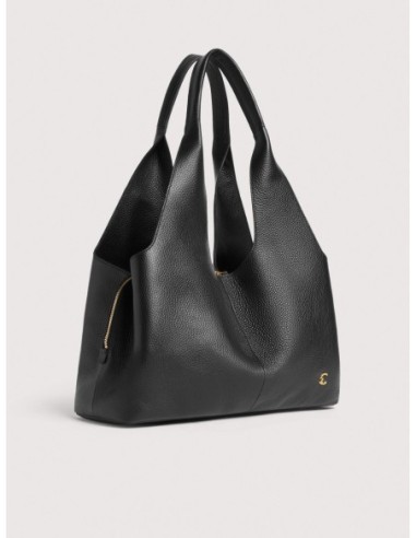 Borsa shopping in pelle con grana Coccinelle Nell Large – Noir - foto 2