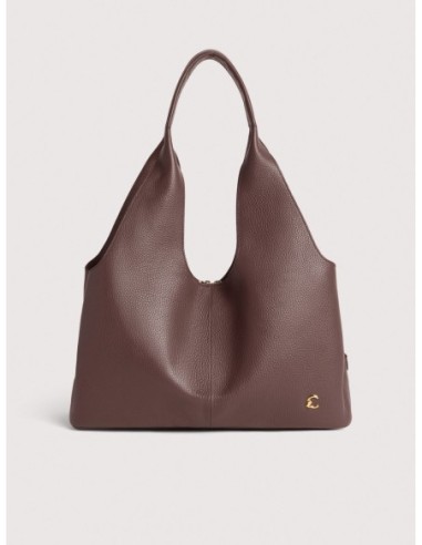 Borsa shopping in pelle con grana Coccinelle Nell Large – Berry - foto 1
