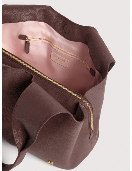 Borsa shopping in pelle con grana Coccinelle Nell Large – Berry - foto 3