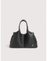 Borsa a mano in pelle con grana Coccinelle Nell Medium – Noir