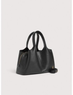 Borsa a mano in pelle con grana Coccinelle Nell Medium – Noir - foto 1 2