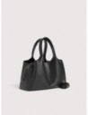 Borsa a mano in pelle con grana Coccinelle Nell Medium – Noir