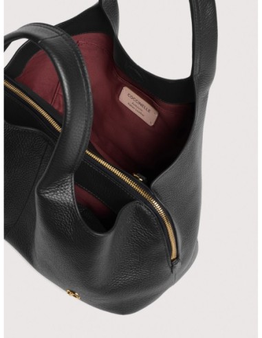 Borsa a mano in pelle con grana Coccinelle Nell Medium – Noir - foto 3