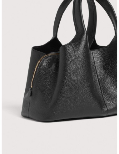 Borsa a mano in pelle con grana Coccinelle Nell Medium – Noir - foto 4
