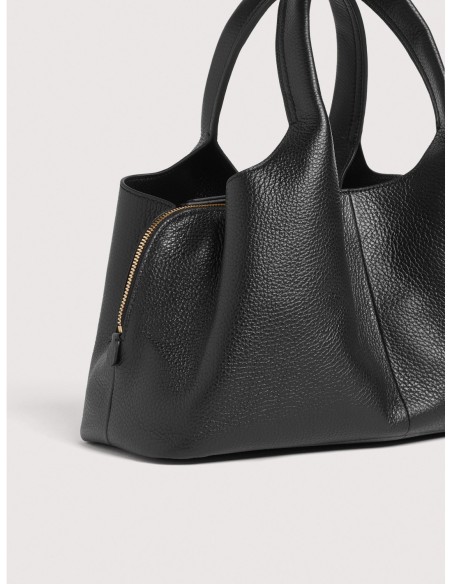 Borsa a mano in pelle con grana Coccinelle Nell Medium – Noir - foto 4