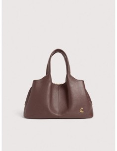 Borsa a mano in pelle con grana Coccinelle Nell Medium – Berry - foto 1