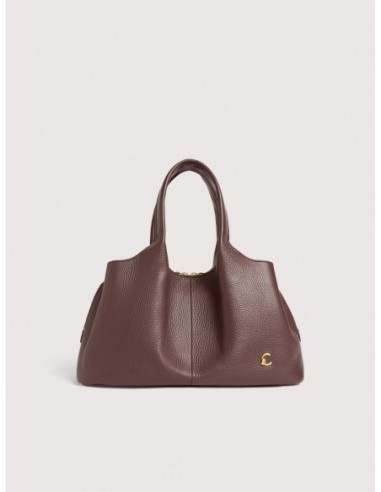 Borsa a mano in pelle con grana Coccinelle Nell Medium – Berry - foto 1