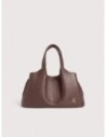 Borsa a mano in pelle con grana Coccinelle Nell Medium – Berry