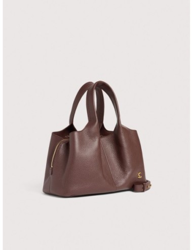 Borsa a mano in pelle con grana Coccinelle Nell Medium – Berry - foto 2